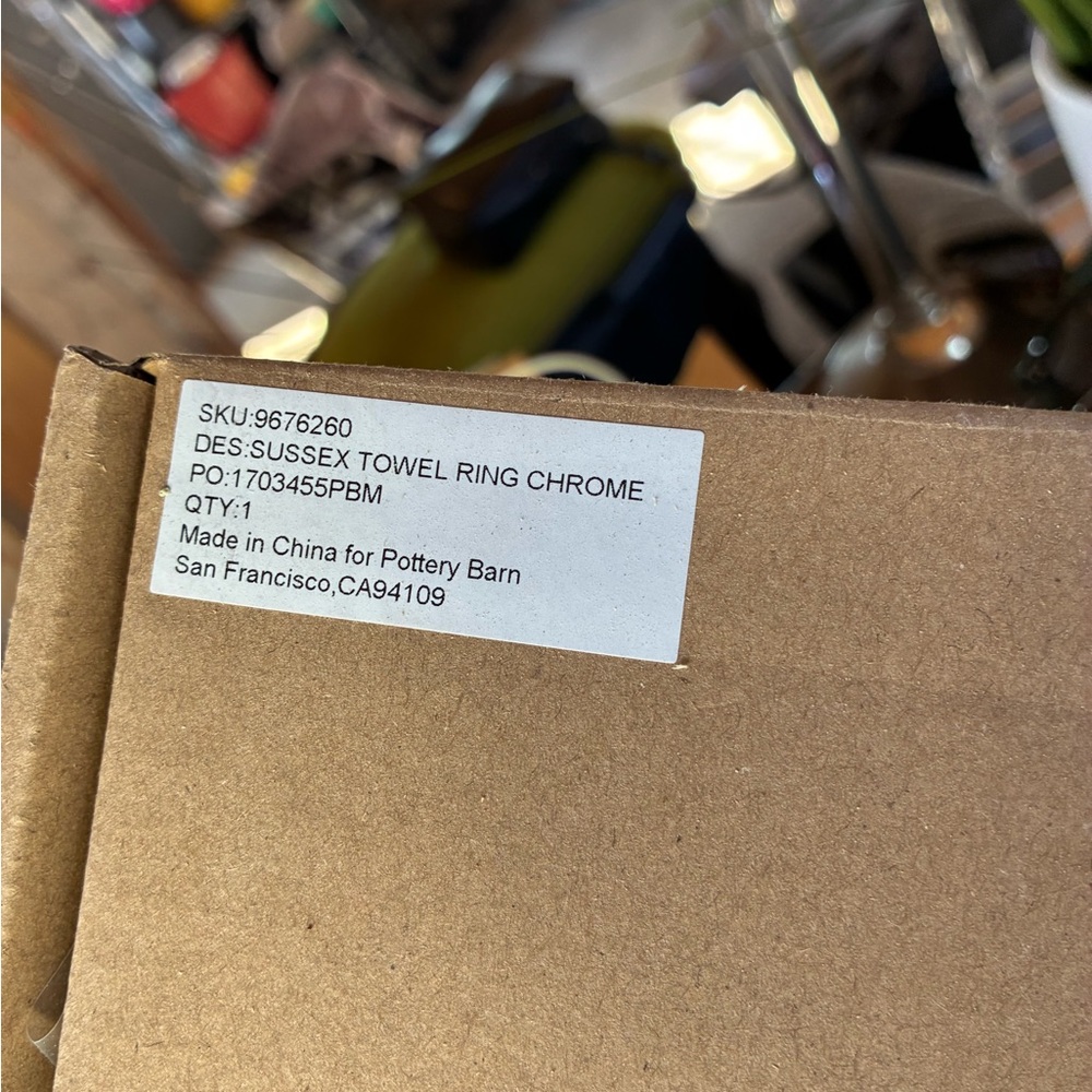 Pottery Barn Sussex Towel Ring - Chrome